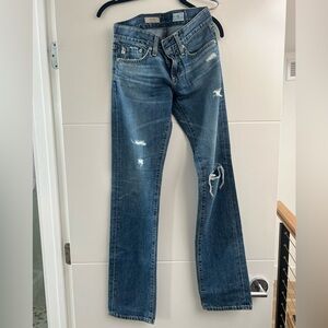 AG adriano goldschmied straight relaxed fit jeans Tomboy, dark wash Size 24